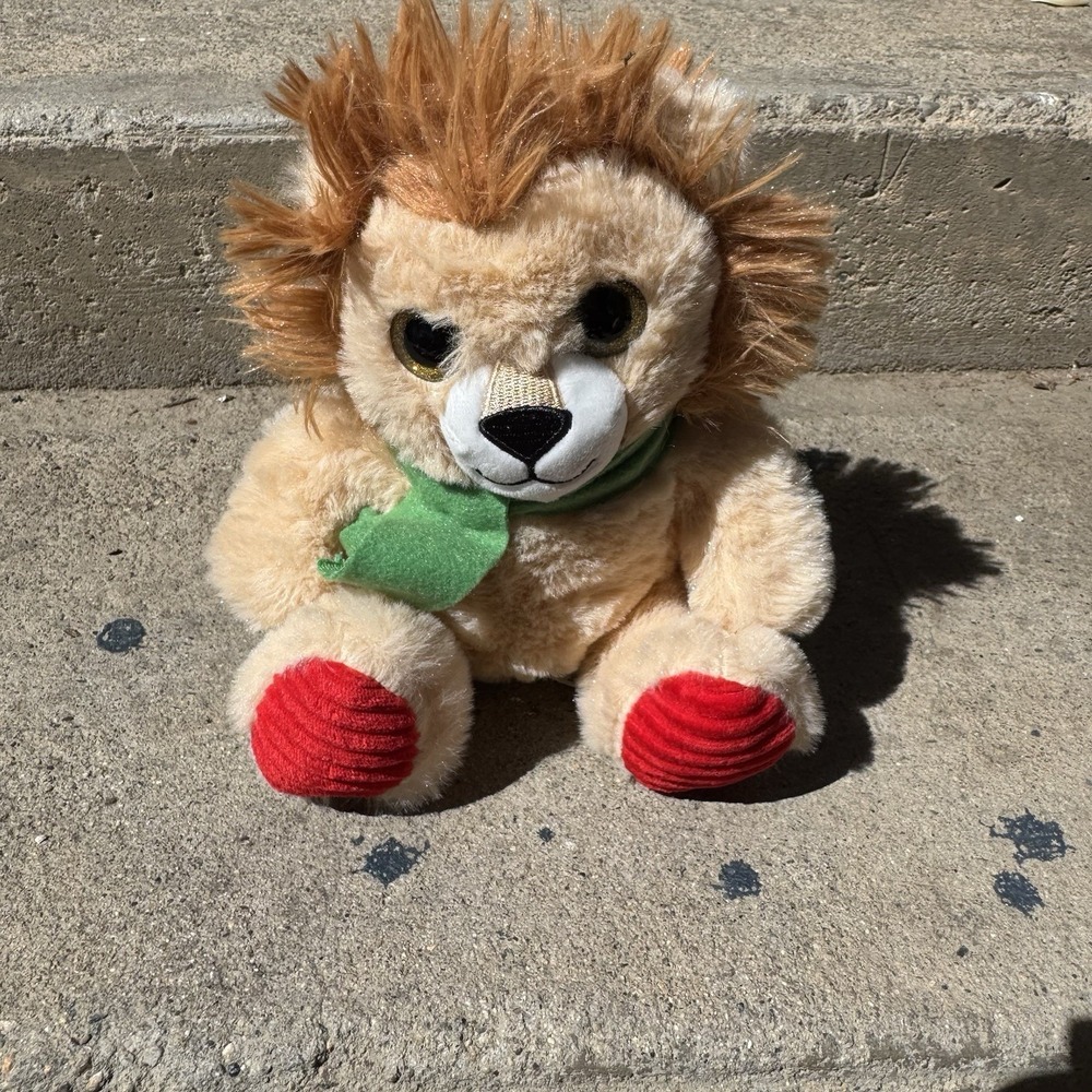 Holiday Time Lion Plush Stuffed Toy Tan Sitting 2022 Walmart